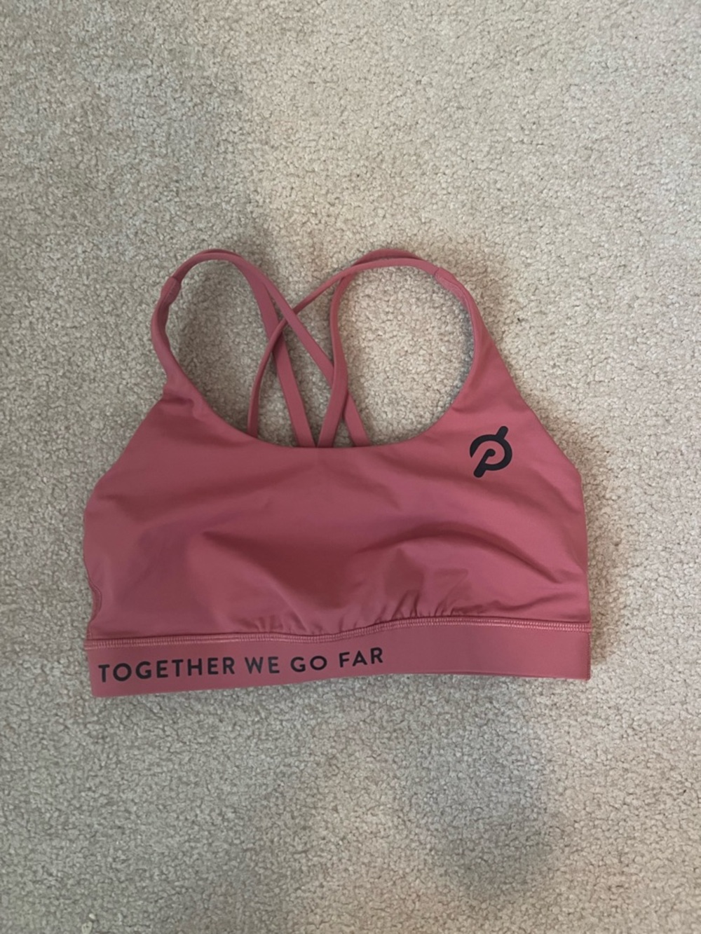 Peloton Lululemon Mauve Pink Crisscross Back Sports Bra
